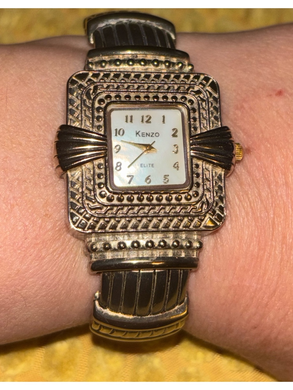Vintage Kenzo Elite Art Deco Style Women's Cuff Watch